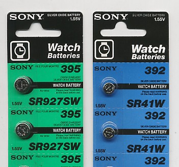Importador de Pilas 395 -  392 Sony Distribuidor de pilas, relojes, baterias