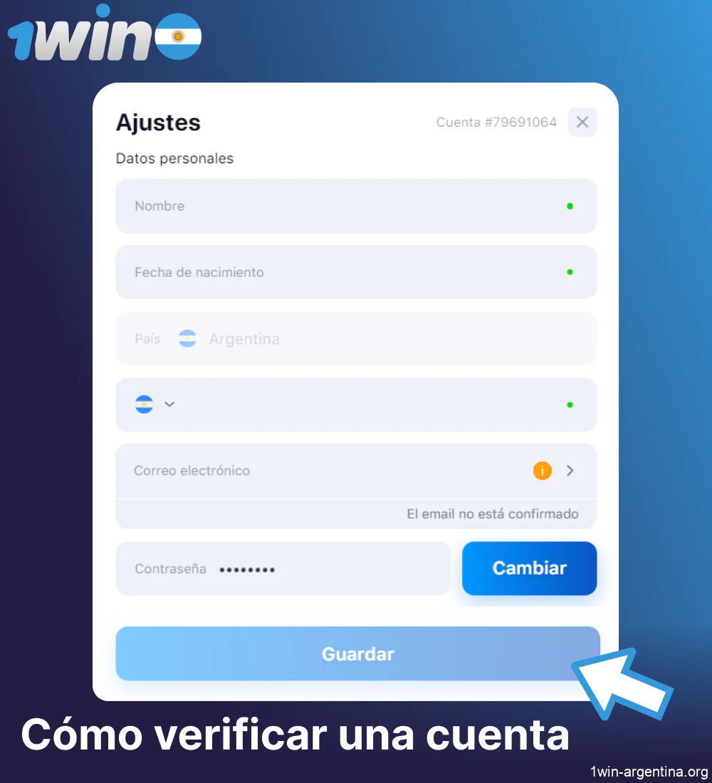 Instrucciones para la verificación del perfil en 1win Argentina