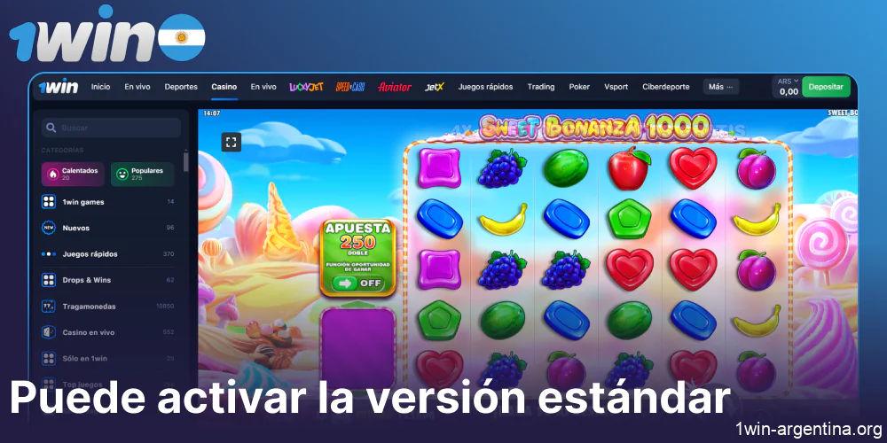 Empieza a jugar en 1win en el modo de dinero real
