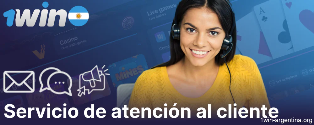 Servicio de atención al cliente para jugadores 1win de Argentina
