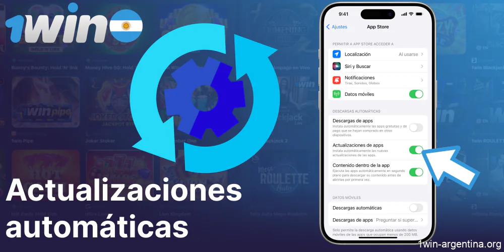 Actualizaciones automáticas de la aplicación móvil 1win en Argentina