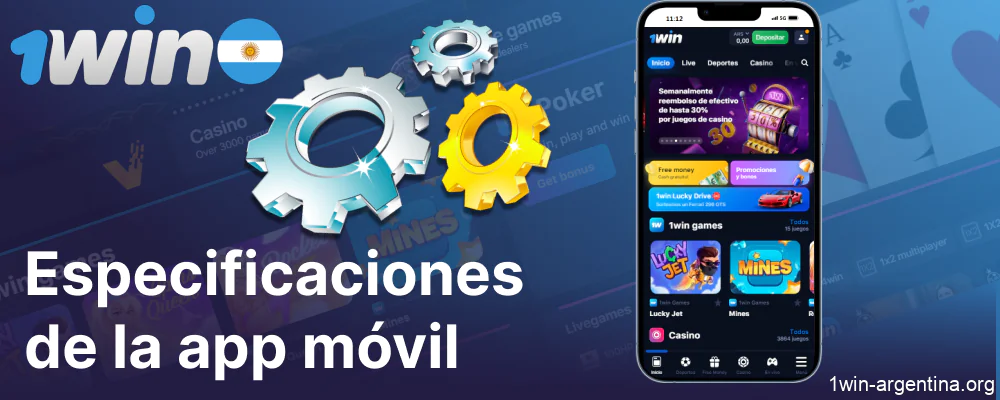 Características y especificaciones de la aplicación móvil 1win en Argentina