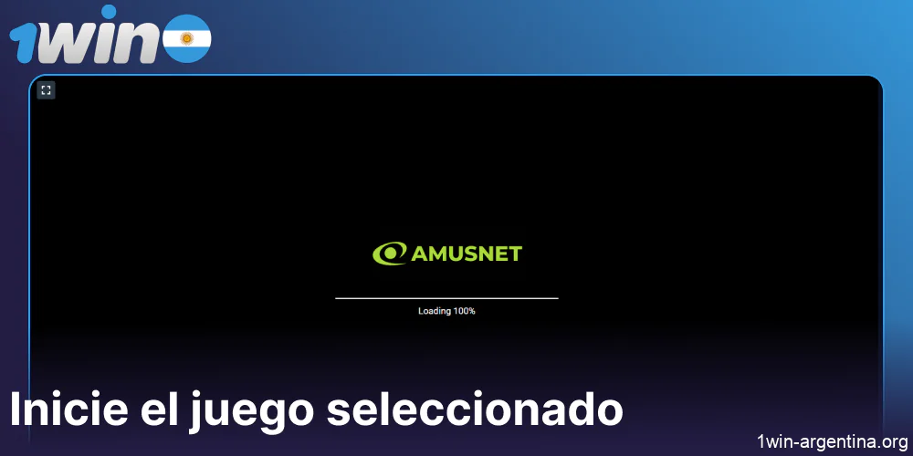 Inicie el juego seleccionado en el sitio web de 1win