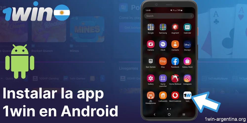 Instrucciones para instalar la aplicación 1win en dispositivos Android