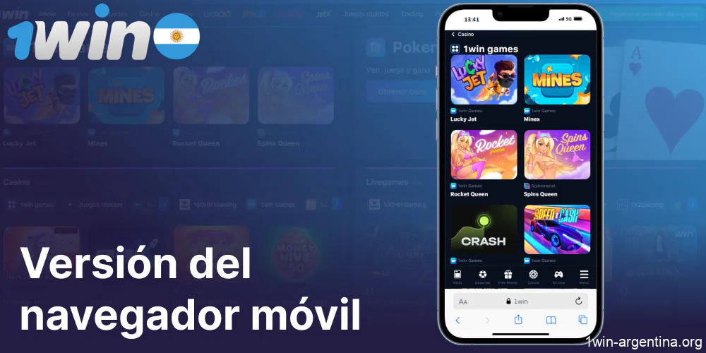 1win versión móvil para jugadores de Argentina